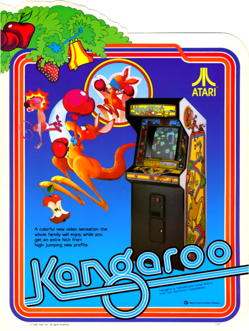 Kangaroo (Atari) Arcade Game Cover